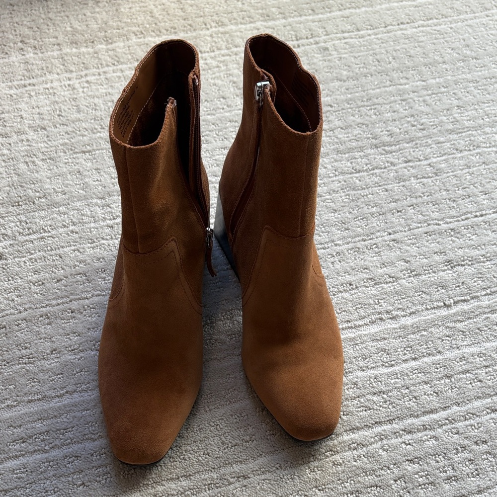 Blondo Tan Suede Ankle Booties